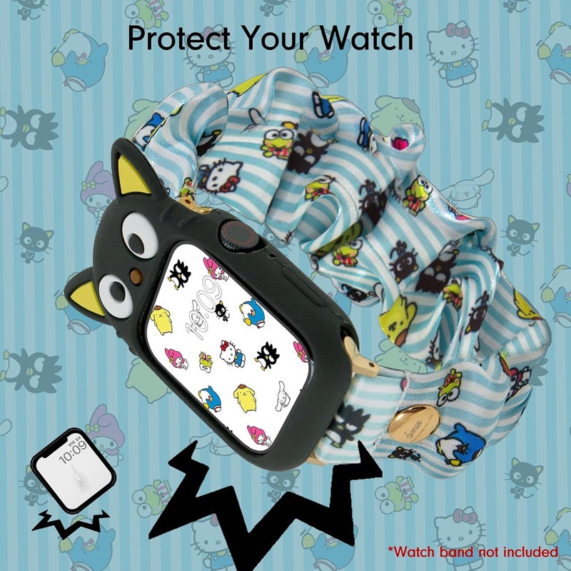 Sonix x Sanrio Apple Watch Cover | Bumper Case for Apple Watch | Protective Silicone Cover | Fits 38mm/40mm/41mm | Chococat - Black - Image 3